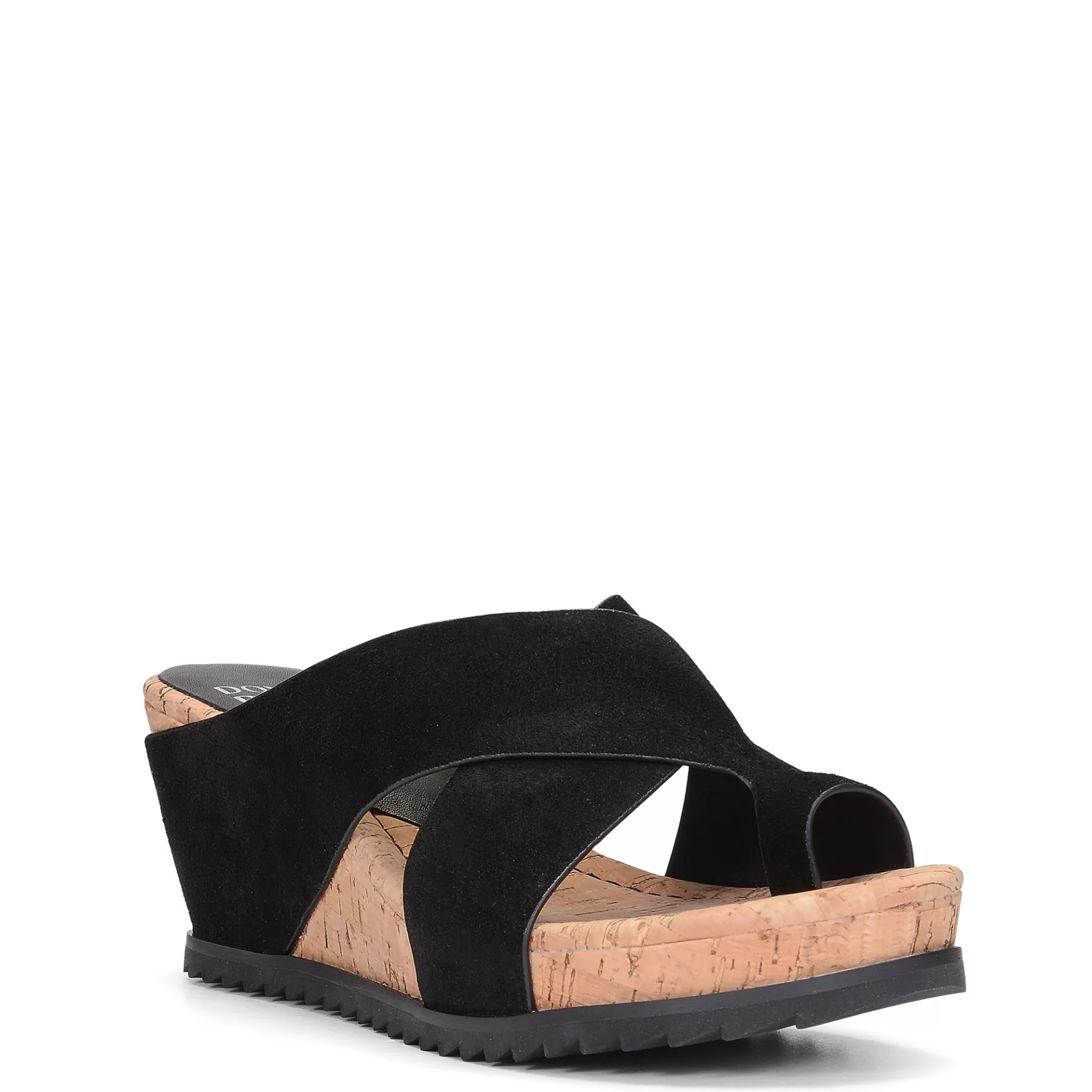 Clearance Donald Pliner SISU MED WEDGE Black Suede